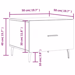 vidaXL Coffee Table Side Table Sofa Table Telephone Table Engineered Wood - high gloss white