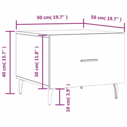 vidaXL Coffee Table Side Table Sofa Table Telephone Table Engineered Wood - grey sonoma