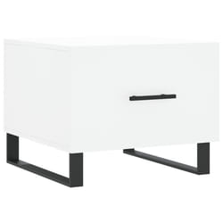 vidaXL Coffee Table Side Table Sofa Couch Table Concrete Grey Engineered Wood - white