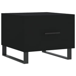 vidaXL Coffee Table Side Table Sofa Couch Table Concrete Grey Engineered Wood - black