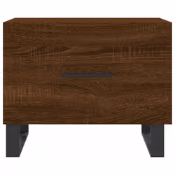 vidaXL Coffee Table Side Table Sofa Couch Table Concrete Grey Engineered Wood - brown oak - Additional view 4