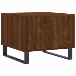 vidaXL Coffee Table Side Table Sofa Couch Table Concrete Grey Engineered Wood - brown oak - Additional view 7