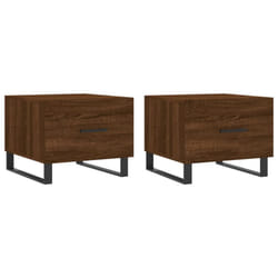 vidaXL Coffee Table Side Table Sofa Table Telephone Table Engineered Wood - brown oak