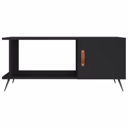 vidaXL Coffee Table Side Table End Table High Gloss White Engineered Wood - black - Additional view 4