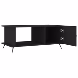 vidaXL Coffee Table Side Table End Table High Gloss White Engineered Wood - black - Additional view 6