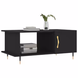vidaXL Coffee Table Side Table Sofa Couch Table Grey Sonoma Engineered Wood - black