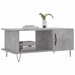 vidaXL Coffee Table Side Table Sofa Couch Table Grey Sonoma Engineered Wood - concrete grey