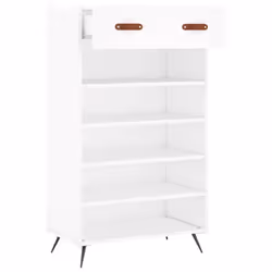 vidaXL Shoe Cabinet Shoe Storage Unit Shoe Rack Shoe Cupboard Engineered Wood - white - Additional view 4