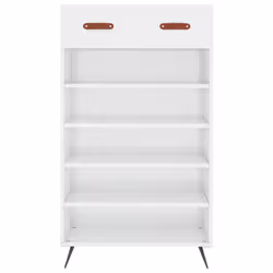 vidaXL Shoe Cabinet Shoe Storage Unit Shoe Rack Shoe Cupboard Engineered Wood - high gloss white - Additional view 5