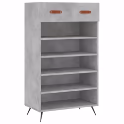 vidaXL Shoe Cabinet Shoe Storage Unit Shoe Rack Shoe Cupboard Engineered Wood - concrete grey
