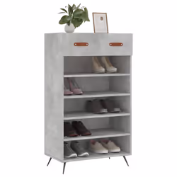 vidaXL Shoe Cabinet Shoe Storage Unit Shoe Rack Shoe Cupboard Engineered Wood - concrete grey