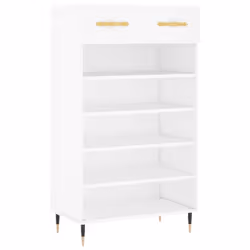 vidaXL Shoe Cabinet Shoe Cupboard Shoe Storage Grey Sonoma Engineered Wood - white