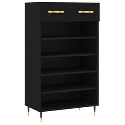 vidaXL Shoe Cabinet Shoe Cupboard Shoe Storage Grey Sonoma Engineered Wood - black