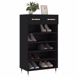 vidaXL Shoe Cabinet Shoe Cupboard Shoe Storage Grey Sonoma Engineered Wood - black