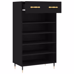 vidaXL Shoe Cabinet Shoe Cupboard Shoe Storage Grey Sonoma Engineered Wood - black - Additional view 4