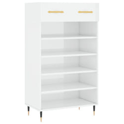 vidaXL Shoe Cabinet Shoe Cupboard Shoe Storage Grey Sonoma Engineered Wood - high gloss white