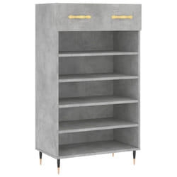 vidaXL Shoe Cabinet Shoe Cupboard Shoe Storage Grey Sonoma Engineered Wood - concrete grey
