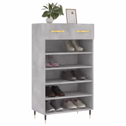 vidaXL Shoe Cabinet Shoe Cupboard Shoe Storage Grey Sonoma Engineered Wood - concrete grey