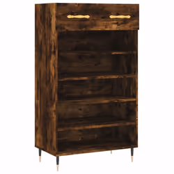 vidaXL Shoe Cabinet Shoe Cupboard Shoe Storage Grey Sonoma Engineered Wood - smoked oak
