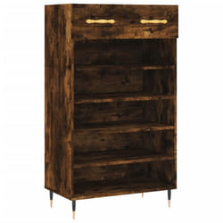 vidaXL Shoe Cabinet Shoe Cupboard Shoe Storage Grey Sonoma Engineered Wood - smoked oak