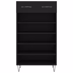 vidaXL Shoe Cabinet Shoe Cupboard Shoe Storage Rack Sonoma Oak Engineered Wood - black - Additional view 5