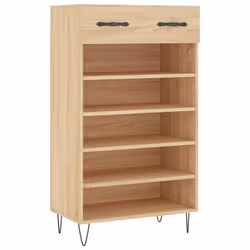 vidaXL Shoe Cabinet Shoe Cupboard Shoe Storage Rack Sonoma Oak Engineered Wood - sonoma oak