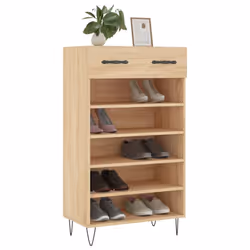 vidaXL Shoe Cabinet Shoe Cupboard Shoe Storage Rack Sonoma Oak Engineered Wood - sonoma oak