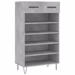 vidaXL Shoe Cabinet Shoe Cupboard Shoe Storage Rack Sonoma Oak Engineered Wood - concrete grey