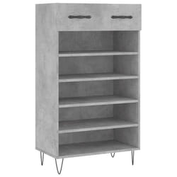 vidaXL Shoe Cabinet Shoe Cupboard Shoe Storage Rack Sonoma Oak Engineered Wood - concrete grey