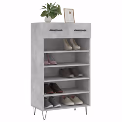 vidaXL Shoe Cabinet Shoe Cupboard Shoe Storage Rack Sonoma Oak Engineered Wood - concrete grey