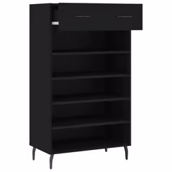 vidaXL Shoe Cabinet Shoe Cupboard Shoe Storage Rack Sonoma Oak Engineered Wood - black - Additional view 4