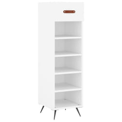 vidaXL Shoe Cabinet Shoe Cupboard Shoe Storage Grey Sonoma Engineered Wood - white