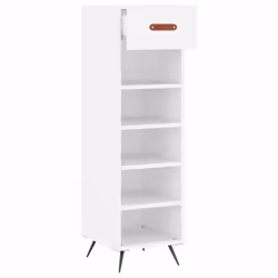 vidaXL Shoe Cabinet Shoe Cupboard Shoe Storage Grey Sonoma Engineered Wood - white