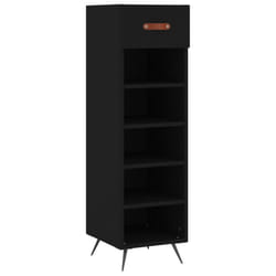 vidaXL Shoe Cabinet Shoe Cupboard Shoe Storage Grey Sonoma Engineered Wood - black