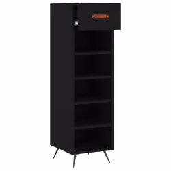 vidaXL Shoe Cabinet Shoe Cupboard Shoe Storage Grey Sonoma Engineered Wood - black