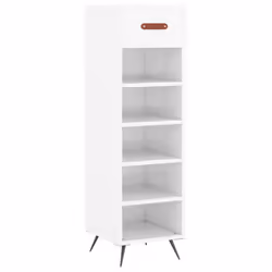 vidaXL Shoe Cabinet Shoe Cupboard Shoe Storage Grey Sonoma Engineered Wood - high gloss white