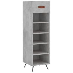 vidaXL Shoe Cabinet Shoe Cupboard Shoe Storage Grey Sonoma Engineered Wood - concrete grey