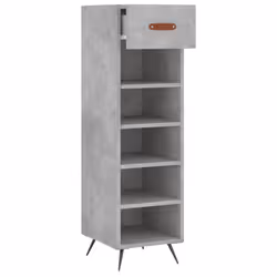 vidaXL Shoe Cabinet Shoe Cupboard Shoe Storage Grey Sonoma Engineered Wood - concrete grey