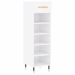 vidaXL Shoe Cabinet Shoe Cupboard Shoe Storage Rack Organiser Engineered Wood - white