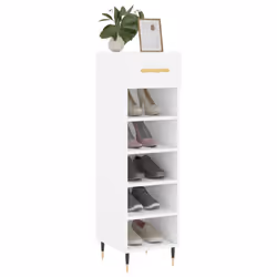 vidaXL Shoe Cabinet Shoe Cupboard Shoe Storage Rack Organiser Engineered Wood - white