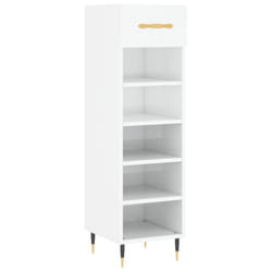 vidaXL Shoe Cabinet Shoe Cupboard Shoe Storage Rack Organiser Engineered Wood - high gloss white