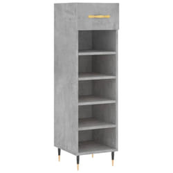 vidaXL Shoe Cabinet Shoe Cupboard Shoe Storage Rack Organiser Engineered Wood - concrete grey