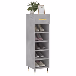 vidaXL Shoe Cabinet Shoe Cupboard Shoe Storage Rack Organiser Engineered Wood - concrete grey