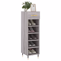 vidaXL Shoe Cabinet Shoe Cupboard Shoe Storage Rack Organiser Engineered Wood - grey sonoma