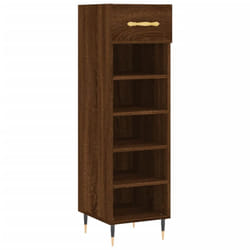 vidaXL Shoe Cabinet Shoe Cupboard Shoe Storage Rack Organiser Engineered Wood - brown oak