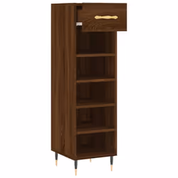 vidaXL Shoe Cabinet Shoe Cupboard Shoe Storage Rack Organiser Engineered Wood - brown oak - Additional view 4