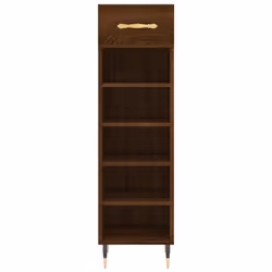 vidaXL Shoe Cabinet Shoe Cupboard Shoe Storage Rack Organiser Engineered Wood - brown oak - Additional view 5
