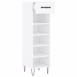 vidaXL Shoe Cabinet Shoe Storage Cupboard Shoe Rack Smoked Oak Engineered Wood - white - Additional view 4