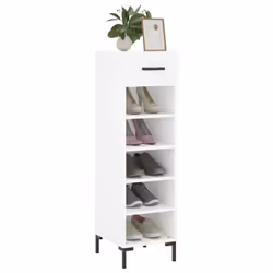 vidaXL Shoe Cabinet Shoe Storage Cupboard Shoe Rack Sonoma Oak Engineered Wood - white