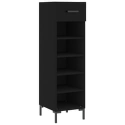 vidaXL Shoe Cabinet Shoe Storage Cupboard Shoe Rack Sonoma Oak Engineered Wood - black